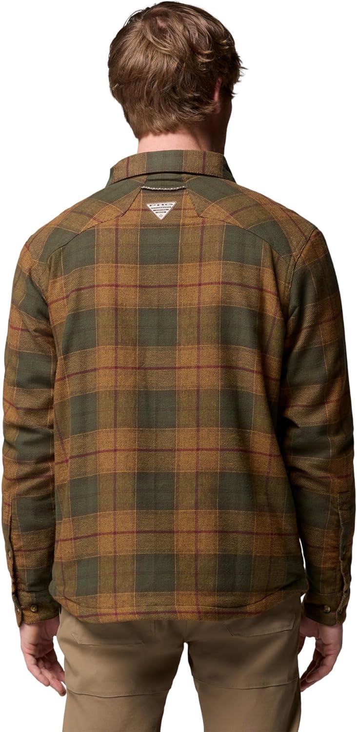 imageColumbia Mens Saddle Point Warm Lined FlannelSurplus Green Iron Sight Buffalo