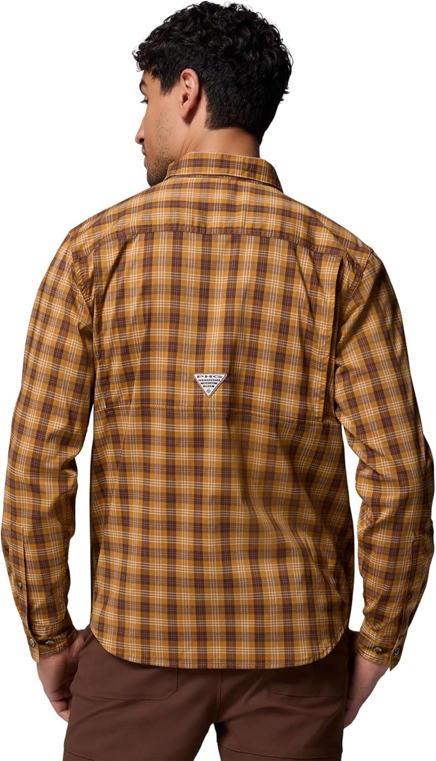 imageColumbia Mens Sharptail Long Sleeve Yarn Dye ShirtMaple Sugar Triple Check