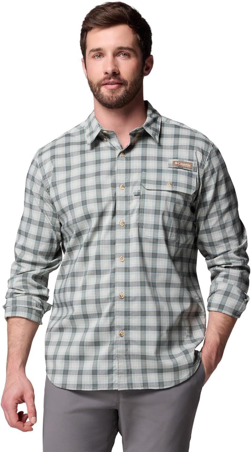 imageColumbia Mens Sharptail Long Sleeve Yarn Dye ShirtPond Triple Check