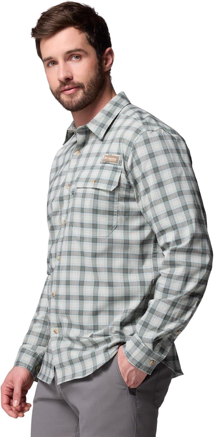 imageColumbia Mens Sharptail Long Sleeve Yarn Dye ShirtPond Triple Check