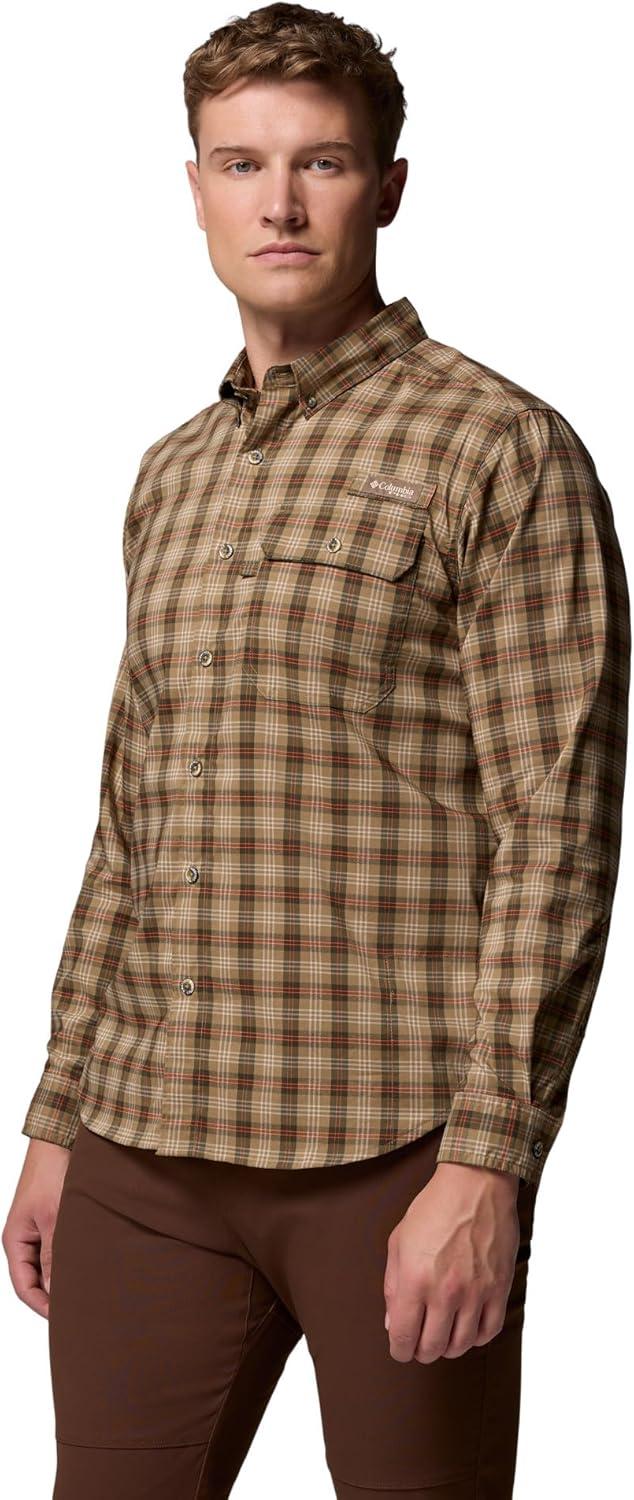 imageColumbia Mens Sharptail Long Sleeve Yarn Dye ShirtSurplus Green Triple Check