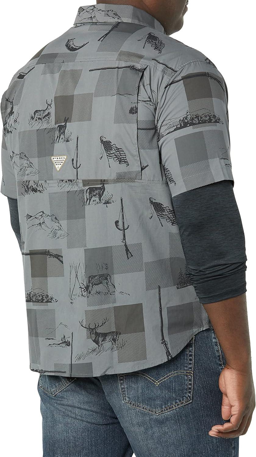 imageColumbia Mens Sharptail Short Sleeve ShirtSharptail Short Sleeve ShirtBlack Checkered Woodsman Print