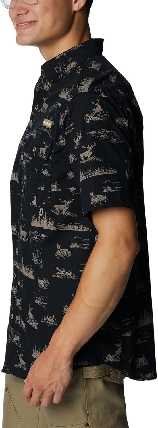 imageColumbia Mens Sharptail Short Sleeve ShirtSharptail Short Sleeve ShirtBlack High Country Print