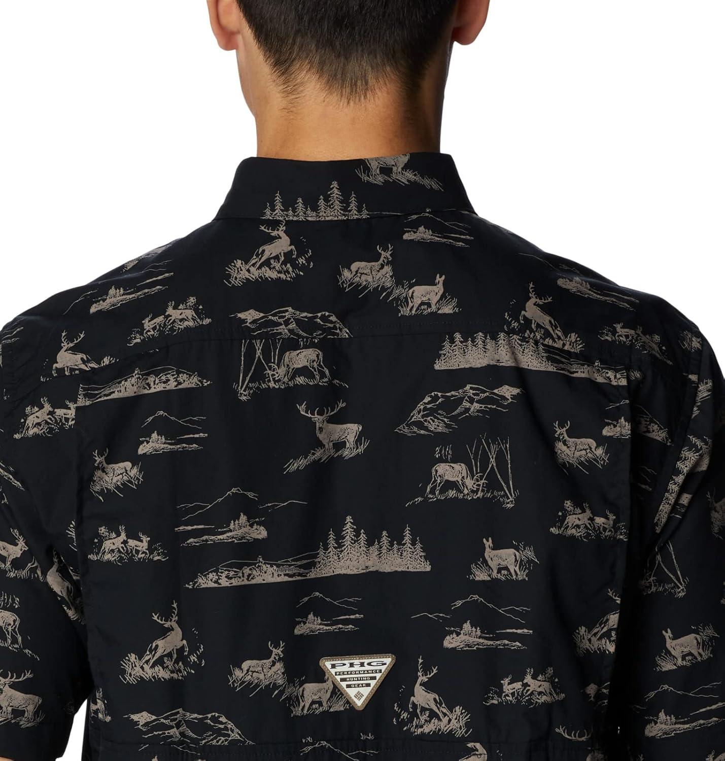 imageColumbia Mens Sharptail Short Sleeve ShirtSharptail Short Sleeve ShirtBlack High Country Print