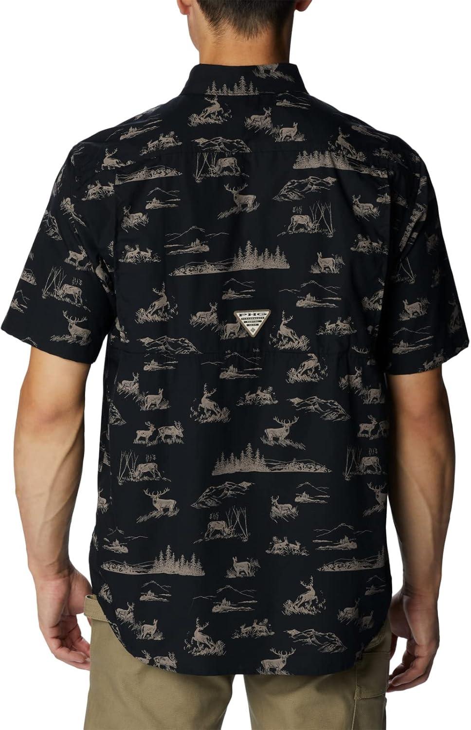 imageColumbia Mens Sharptail Short Sleeve ShirtSharptail Short Sleeve ShirtBlack High Country Print