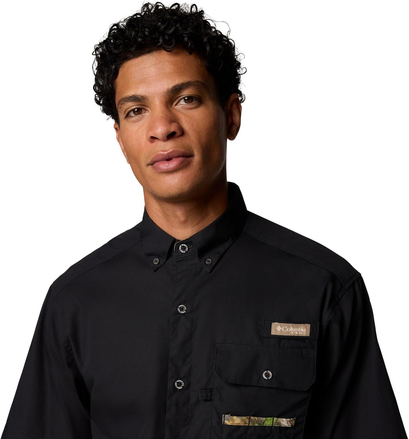 imageColumbia Mens Sharptail Short Sleeve ShirtSharptail Short Sleeve ShirtBlackTimberwoods Camo