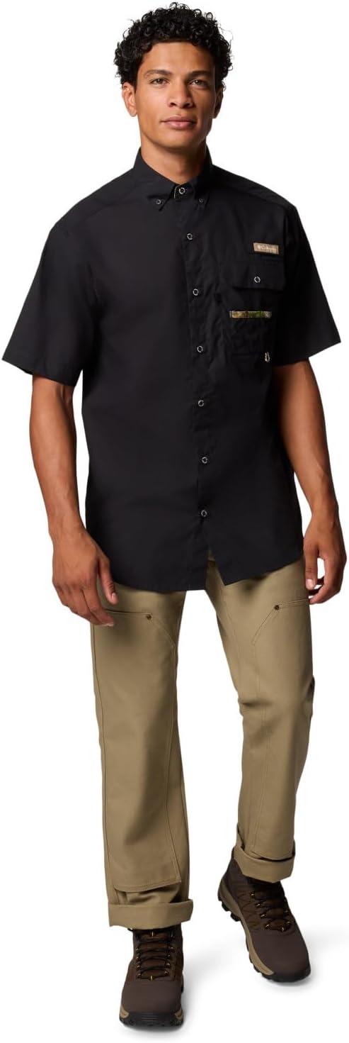imageColumbia Mens Sharptail Short Sleeve ShirtSharptail Short Sleeve ShirtBlackTimberwoods Camo