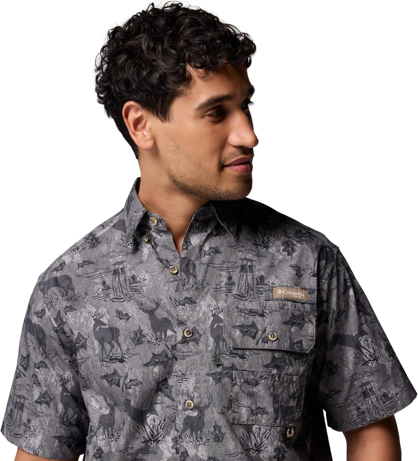 imageColumbia Mens Sharptail Short Sleeve ShirtSharptail Short Sleeve ShirtCity Grey Hunt Stand