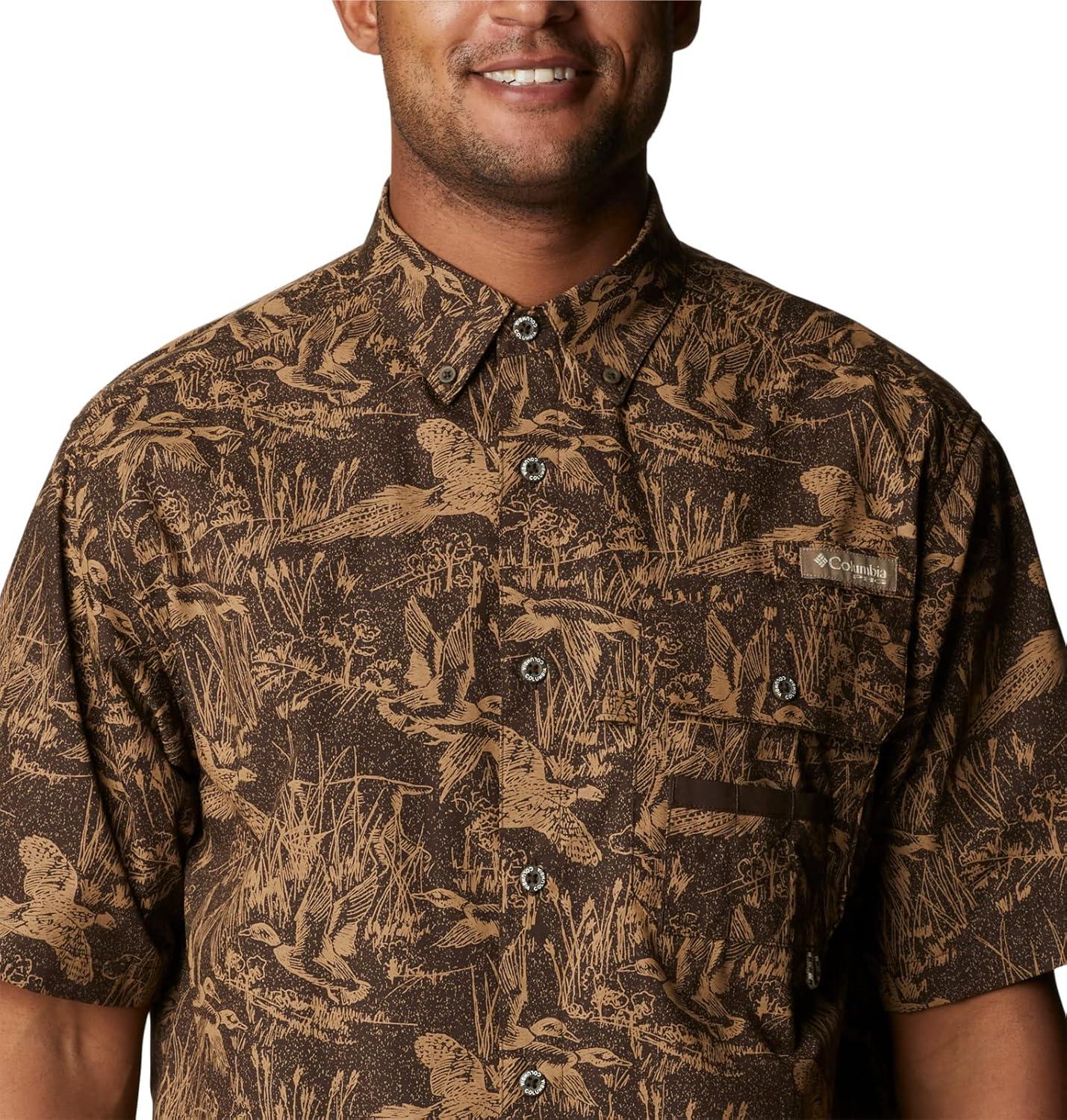 imageColumbia Mens Sharptail Short Sleeve ShirtSharptail Short Sleeve ShirtCordovan Flyin High Print