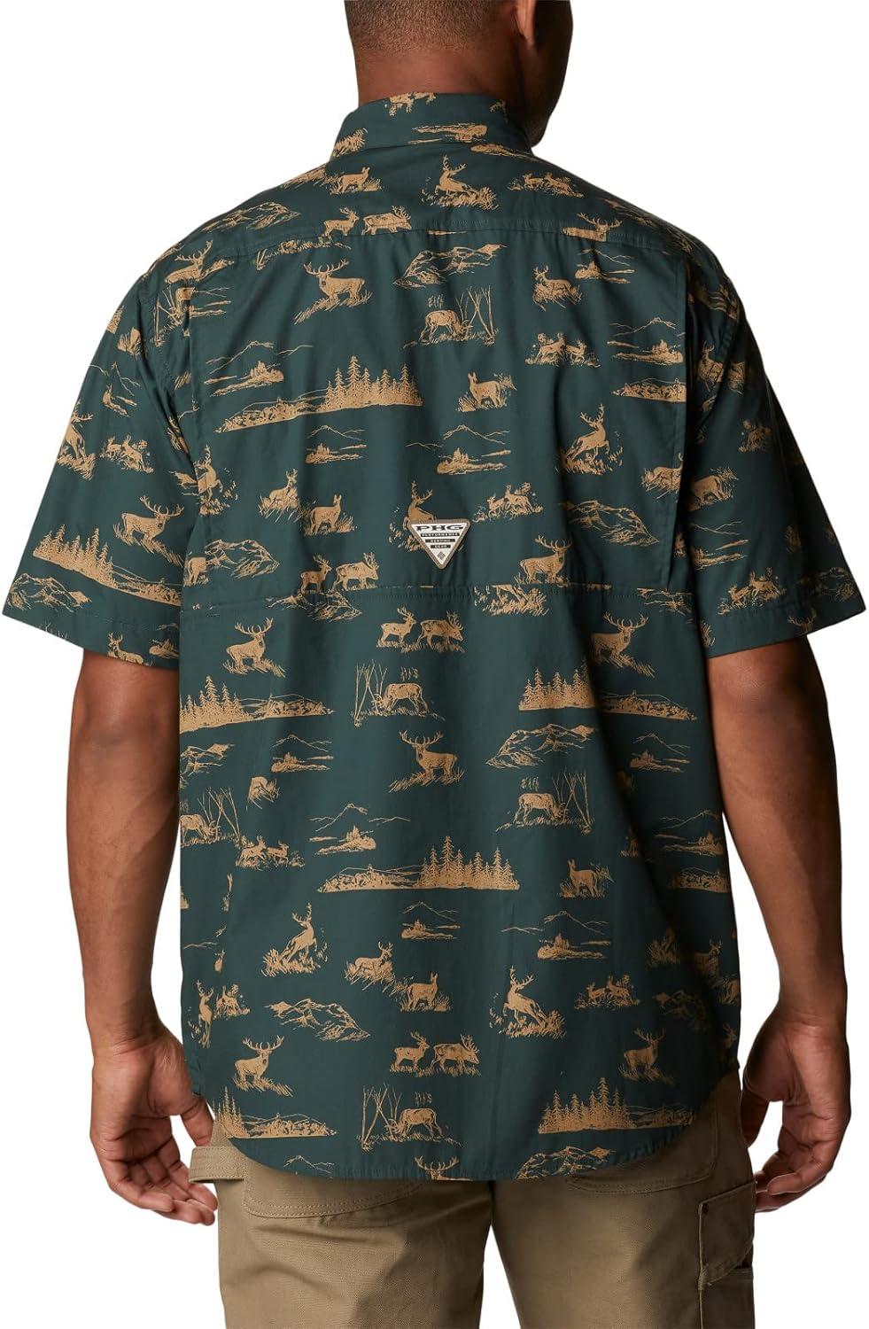 imageColumbia Mens Sharptail Short Sleeve ShirtSharptail Short Sleeve ShirtDark Forest High Country Print