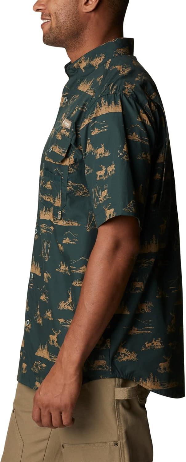 imageColumbia Mens Sharptail Short Sleeve ShirtSharptail Short Sleeve ShirtDark Forest High Country Print