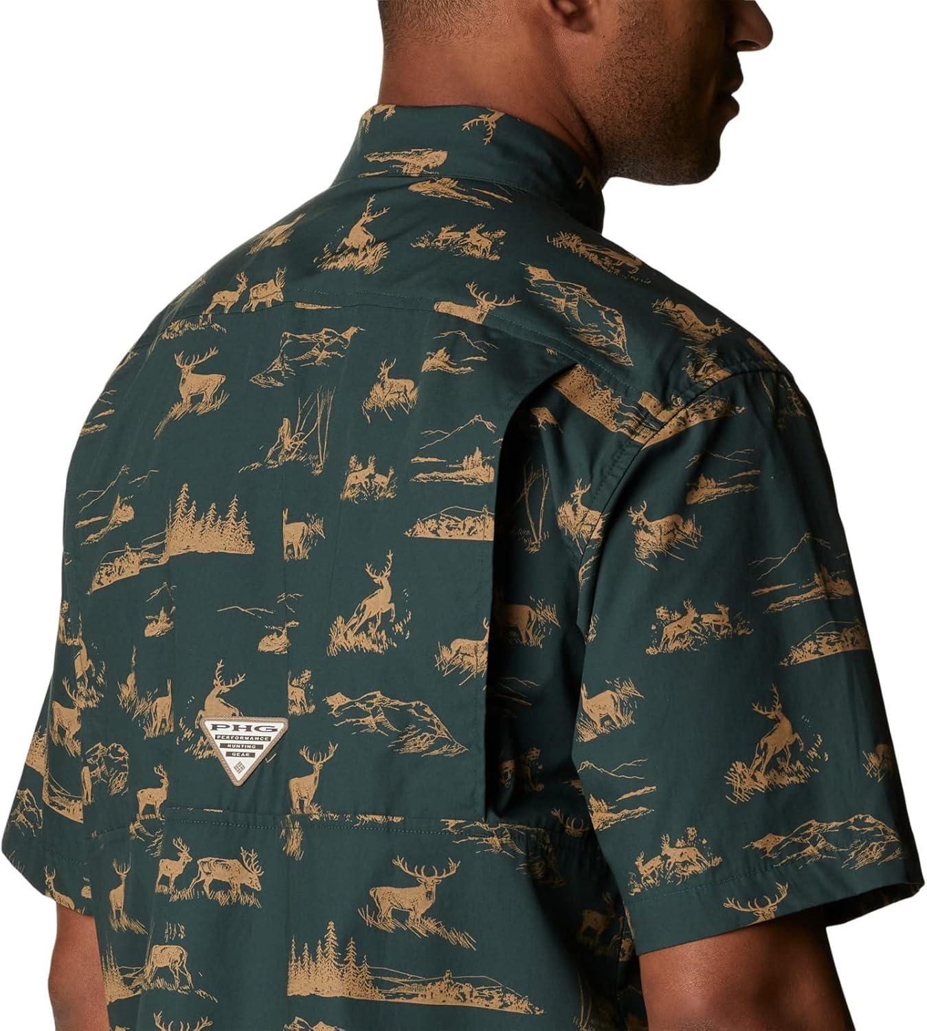 imageColumbia Mens Sharptail Short Sleeve ShirtSharptail Short Sleeve ShirtDark Forest High Country Print
