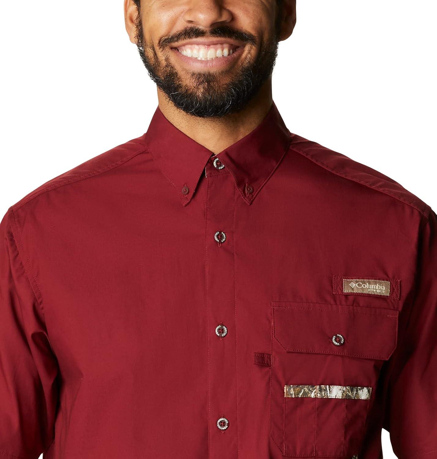 imageColumbia Mens Sharptail Short Sleeve ShirtSharptail Short Sleeve ShirtRed JasperReal Tree Edge