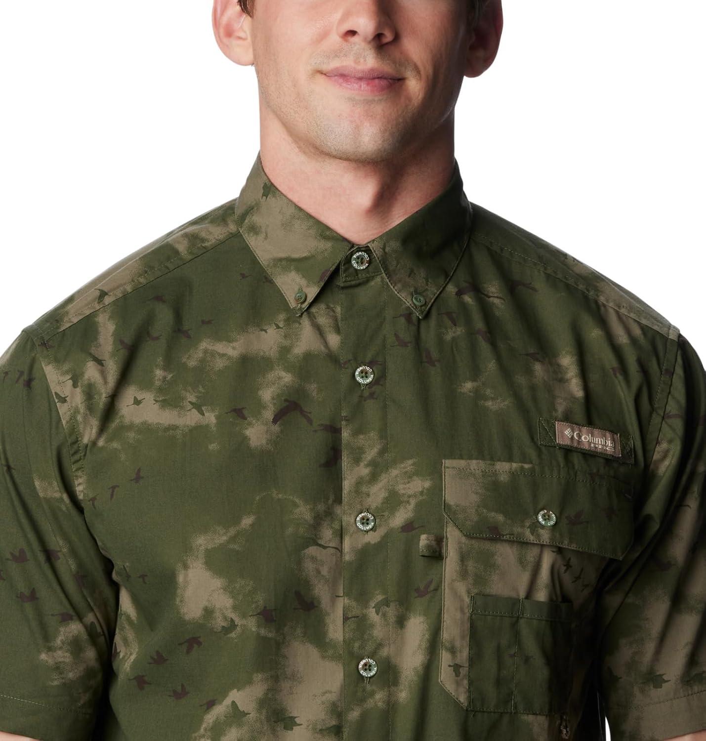 imageColumbia Mens Sharptail Short Sleeve ShirtSharptail Short Sleeve ShirtSurplus Green Migration Print