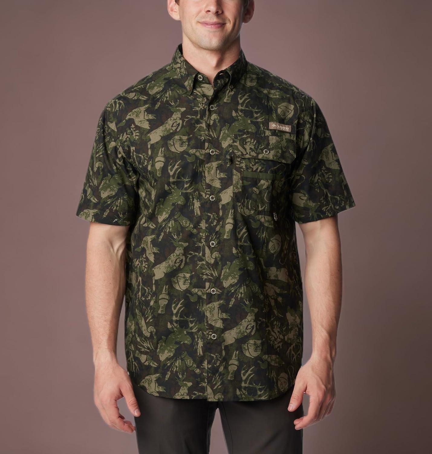 imageColumbia Mens Sharptail Short Sleeve ShirtSharptail Short Sleeve ShirtSurplus Green Woodsman Print