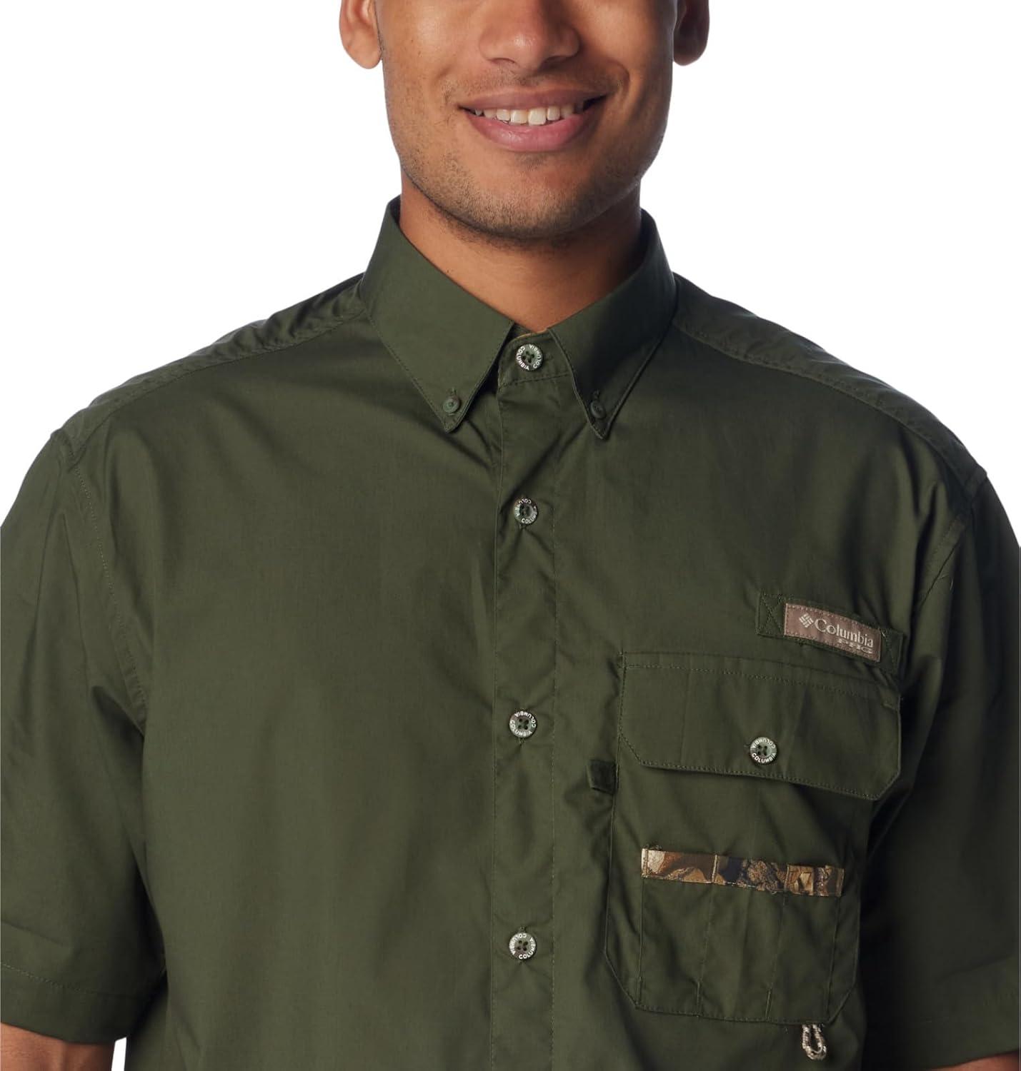 imageColumbia Mens Sharptail Short Sleeve ShirtSharptail Short Sleeve ShirtSurplus GreenRt Edge