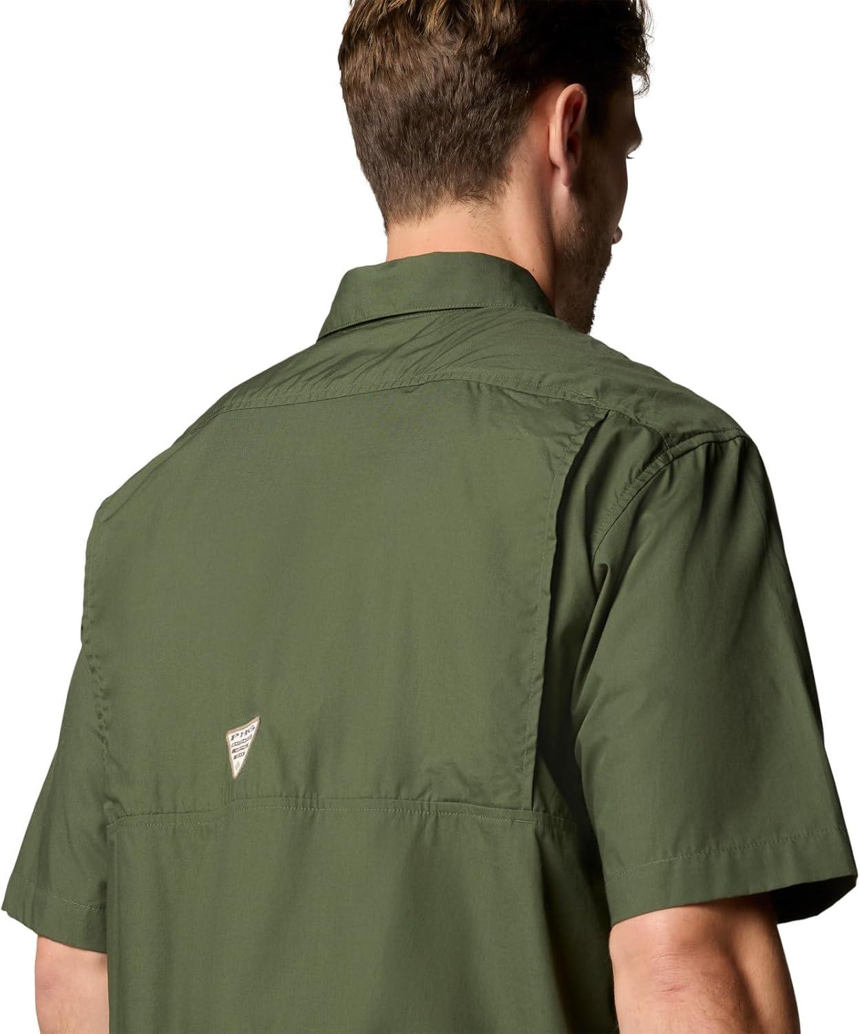 imageColumbia Mens Sharptail Short Sleeve ShirtSharptail Short Sleeve ShirtSurplus GreenTimberwoods Camo