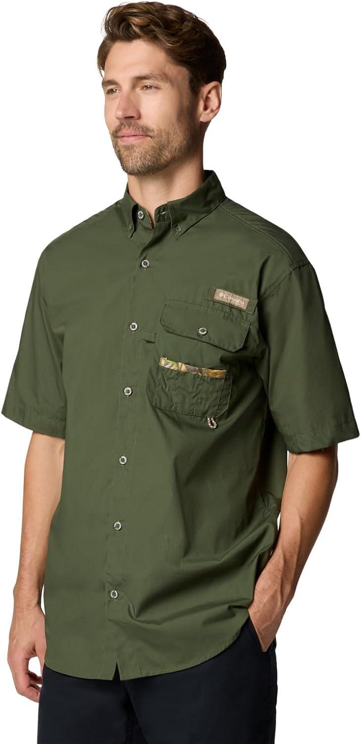 imageColumbia Mens Sharptail Short Sleeve ShirtSharptail Short Sleeve ShirtSurplus GreenTimberwoods Camo