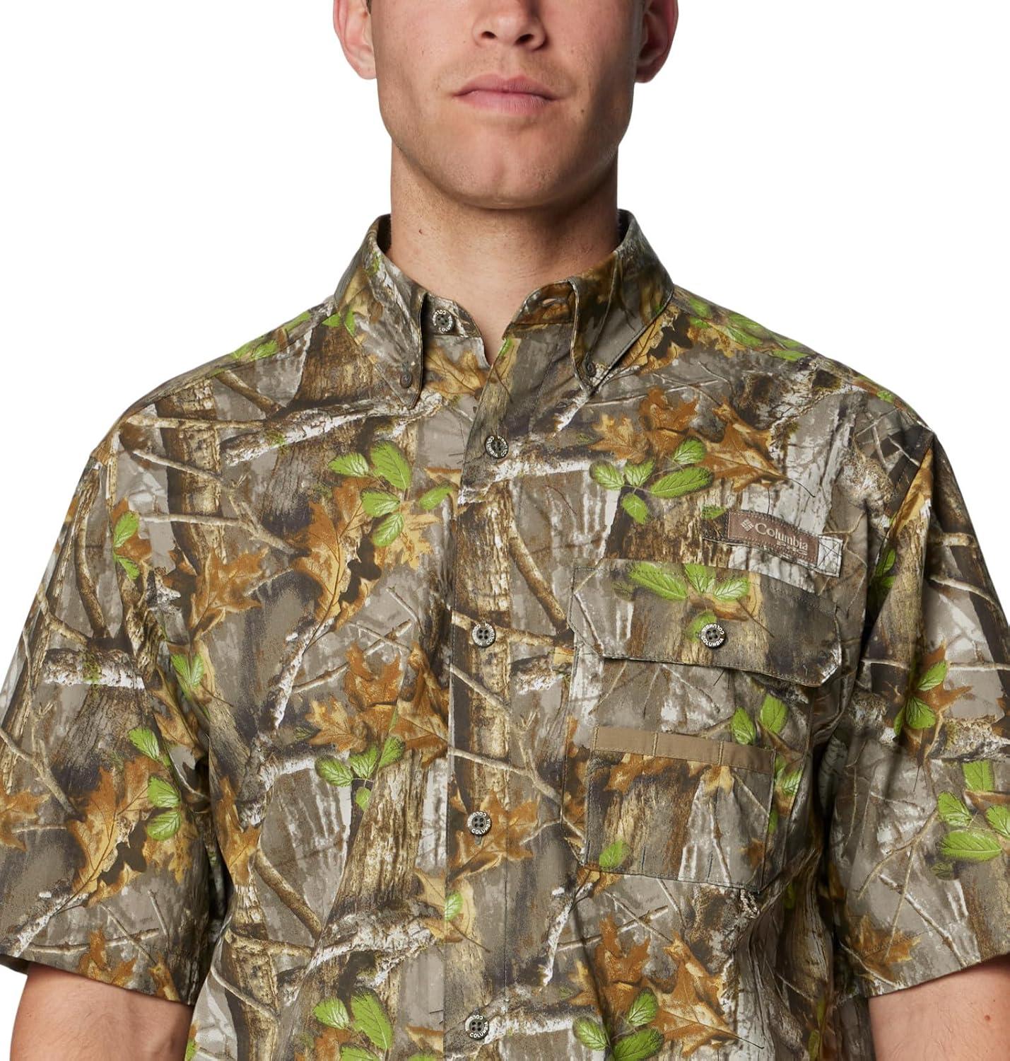 imageColumbia Mens Sharptail Short Sleeve ShirtSharptail Short Sleeve ShirtTimberwoods CamoFlax
