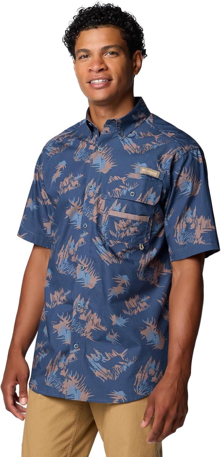 imageColumbia Mens Sharptail Short Sleeve ShirtSharptail Short Sleeve ShirtZinc Retrodeer