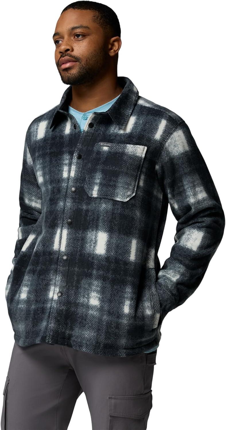 imageColumbia Mens Steens Mountain Printed Shirt Jacket II Chalk Omblur Large
