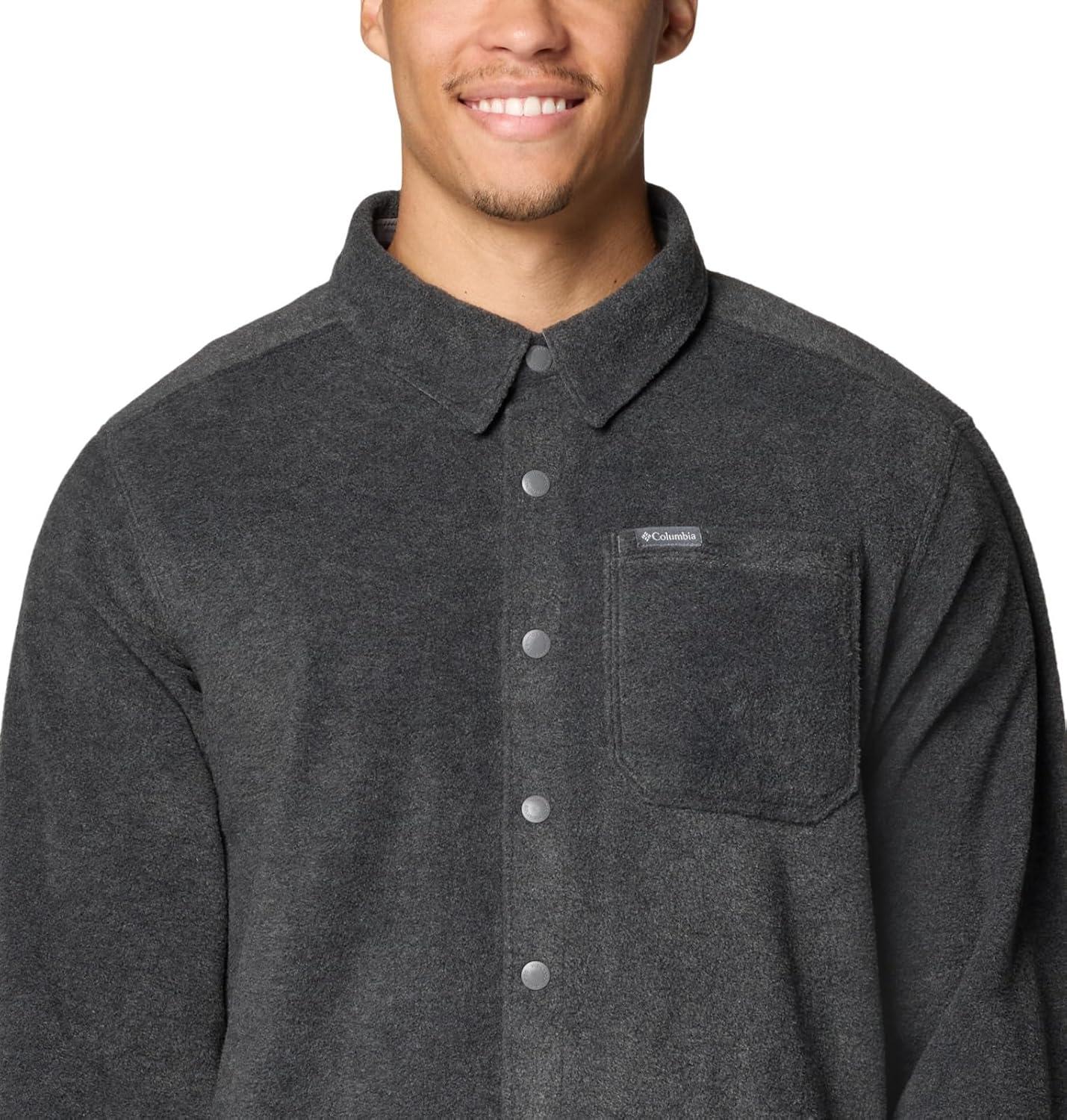 imageColumbia Mens Steens Mountain Solid Shirt JacketCharcoal Grey Heather