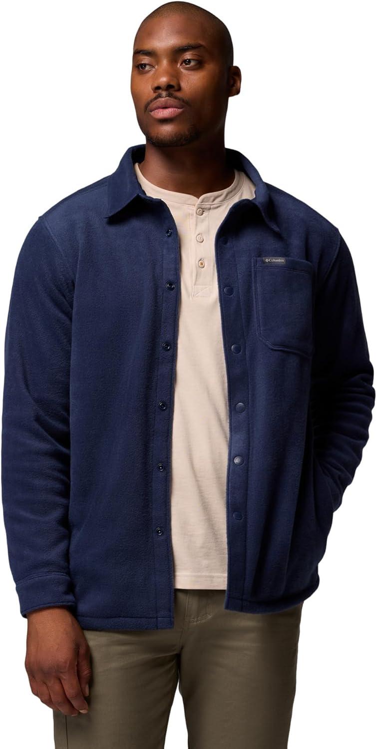 imageColumbia Mens Steens Mountain Solid Shirt JacketCollegiate Navy