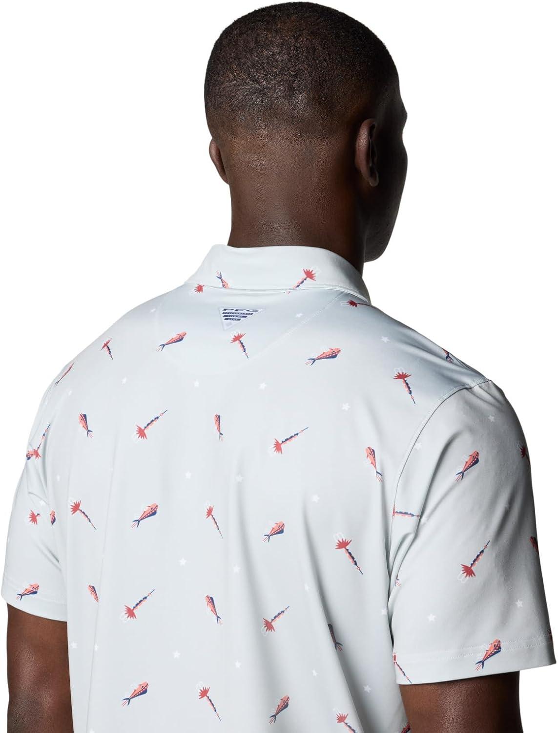 imageColumbia Mens Super Slack Tide II Stretch PoloCool Grey Starcast
