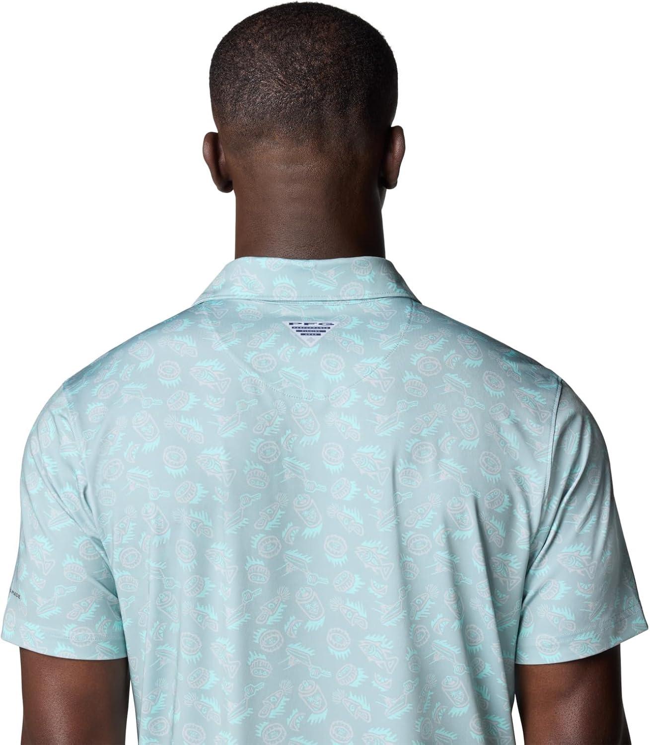 imageColumbia Mens Super Slack Tide II Stretch PoloCrushed Blue Poppin