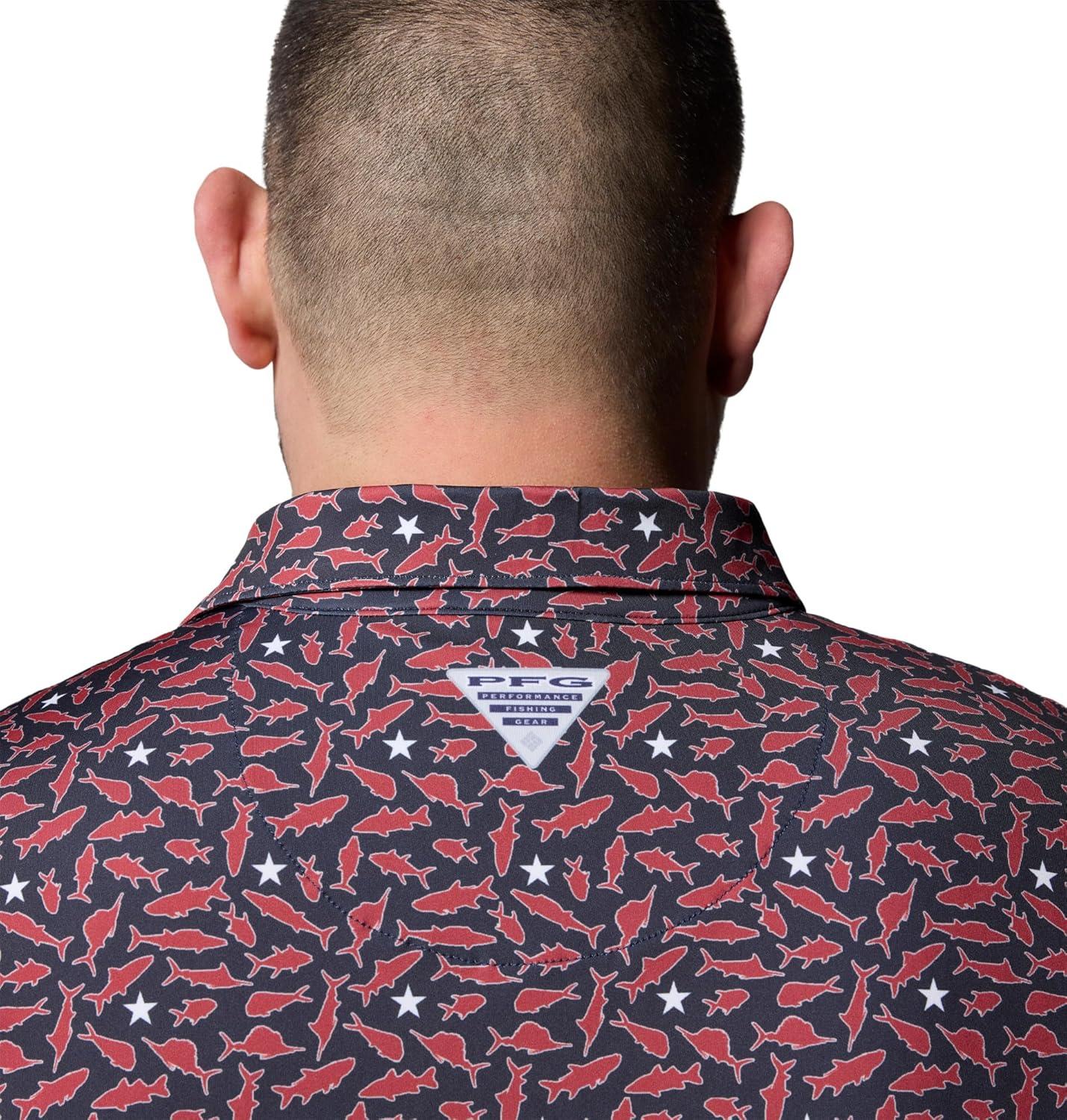imageColumbia Mens Super Slack Tide II Stretch PoloNocturnal Fish Nation