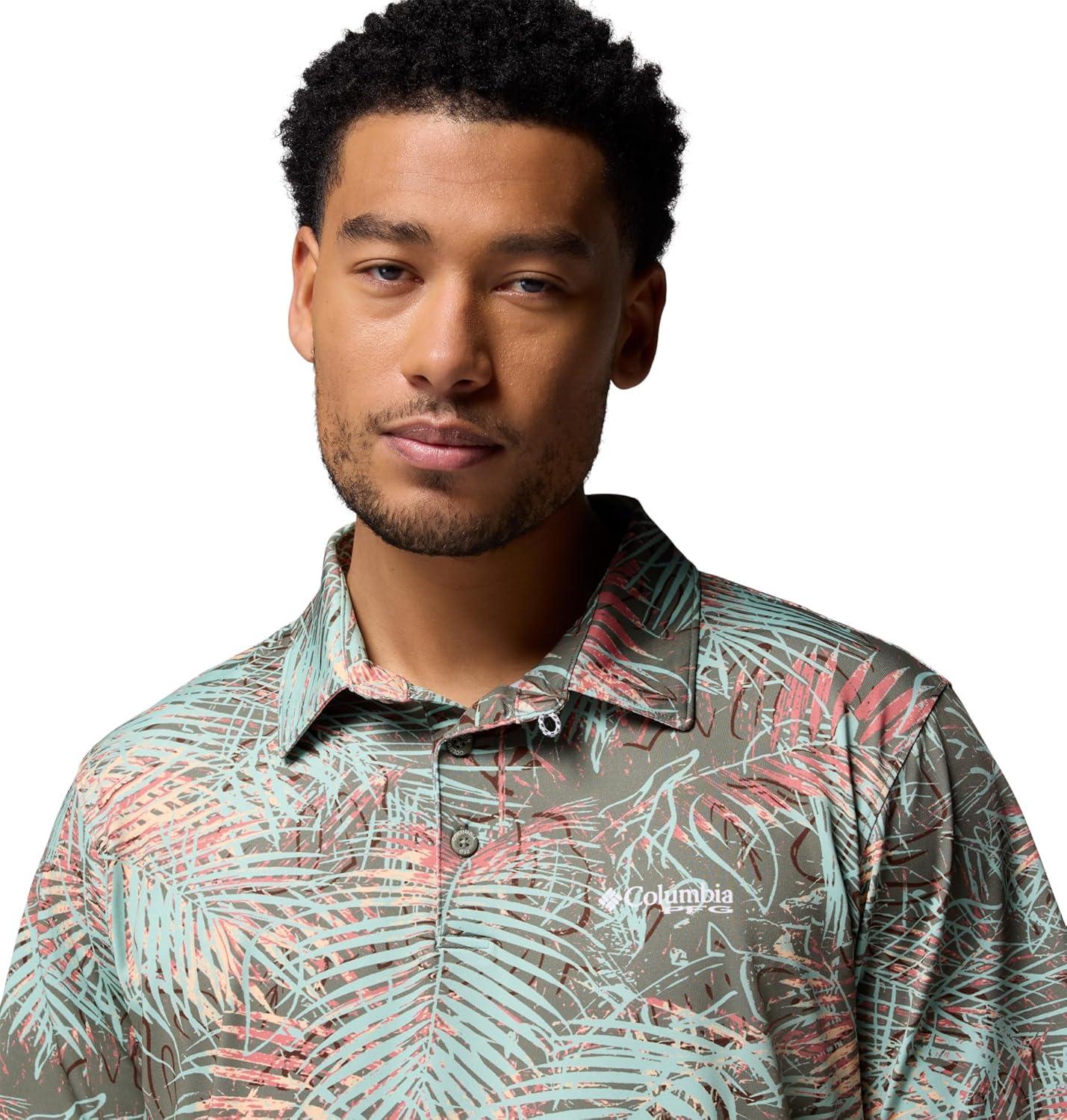 imageColumbia Mens Super Slack Tide II Stretch PoloRosewood Hooked Up