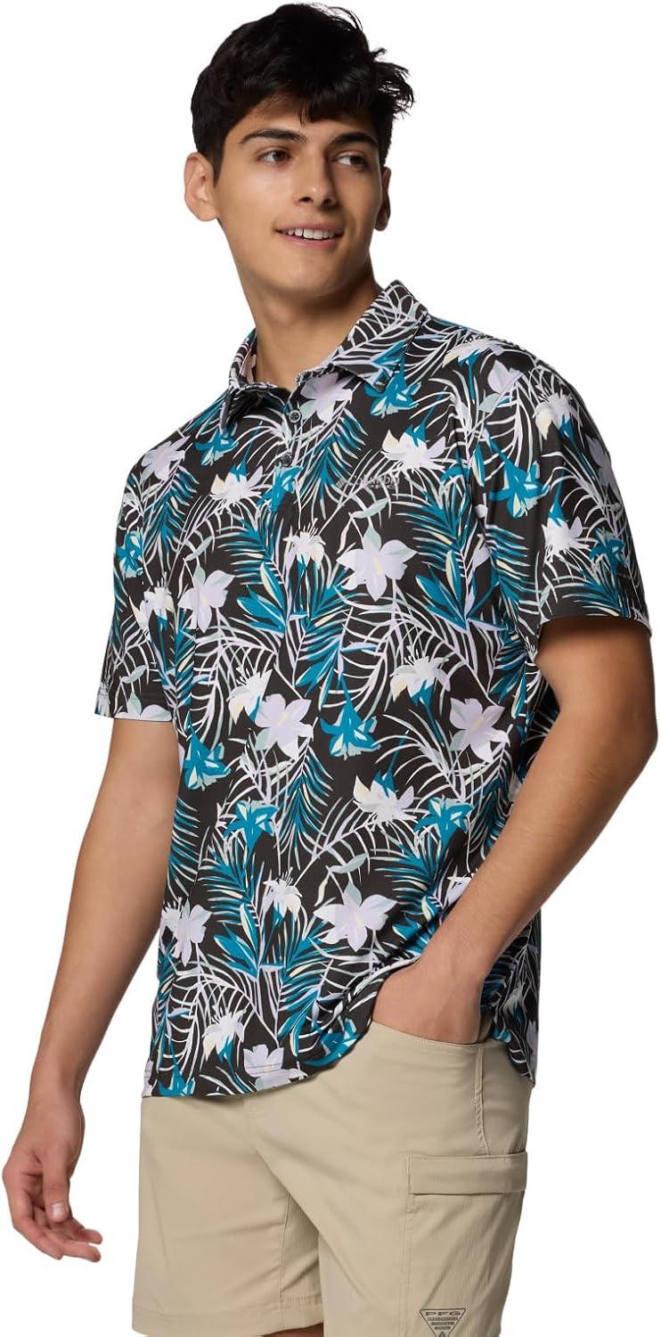 imageColumbia Mens Super Slack Tide II Stretch PoloShark Tropicfield
