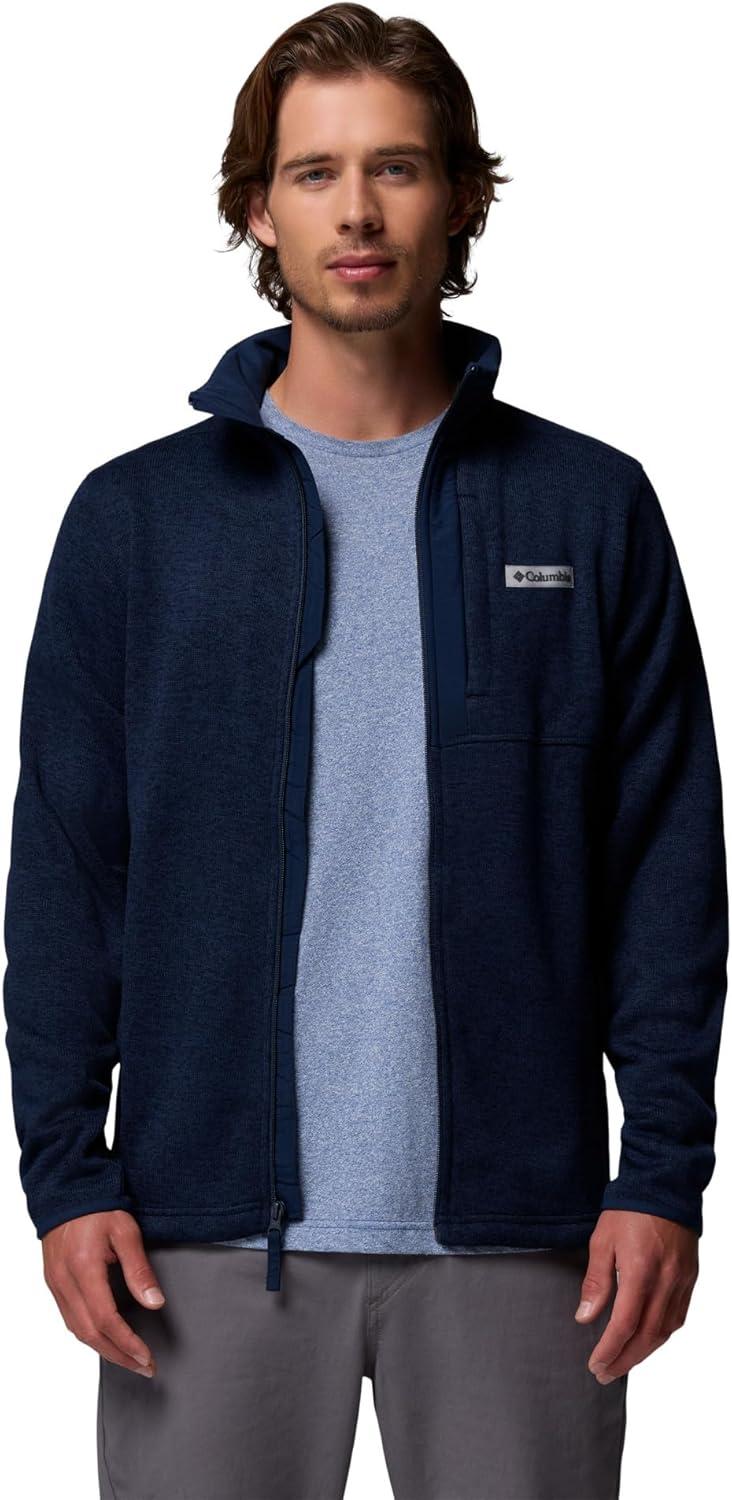 imageColumbia Mens Sweater Weather Full Zip Collegiate Navy Heather Medium