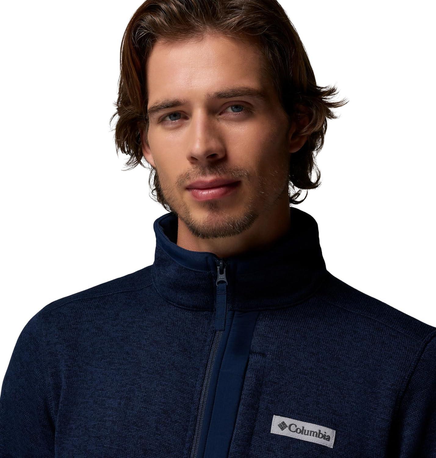 imageColumbia Mens Sweater Weather Full Zip Collegiate Navy Heather Medium