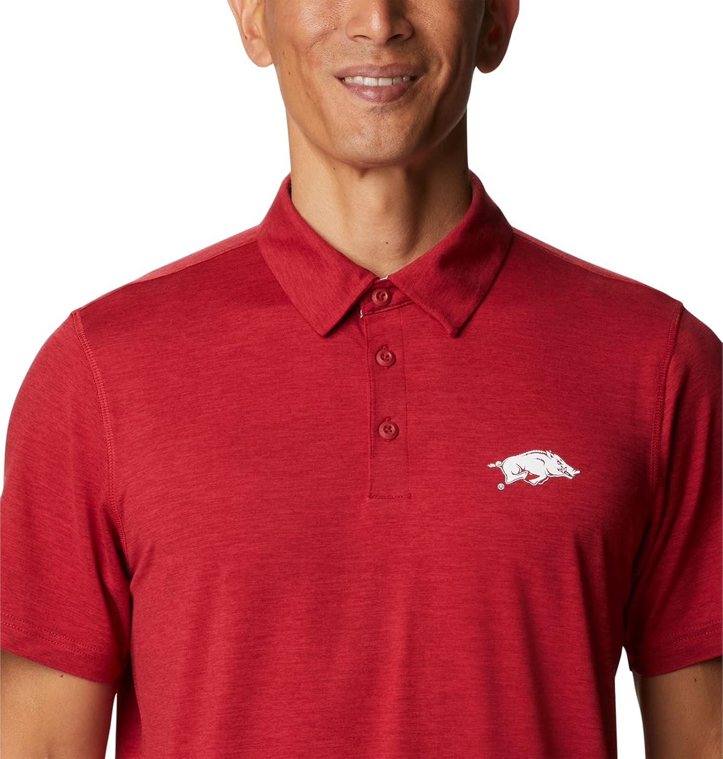 imageColumbia Mens Tech Trail PoloArk Red Velvet