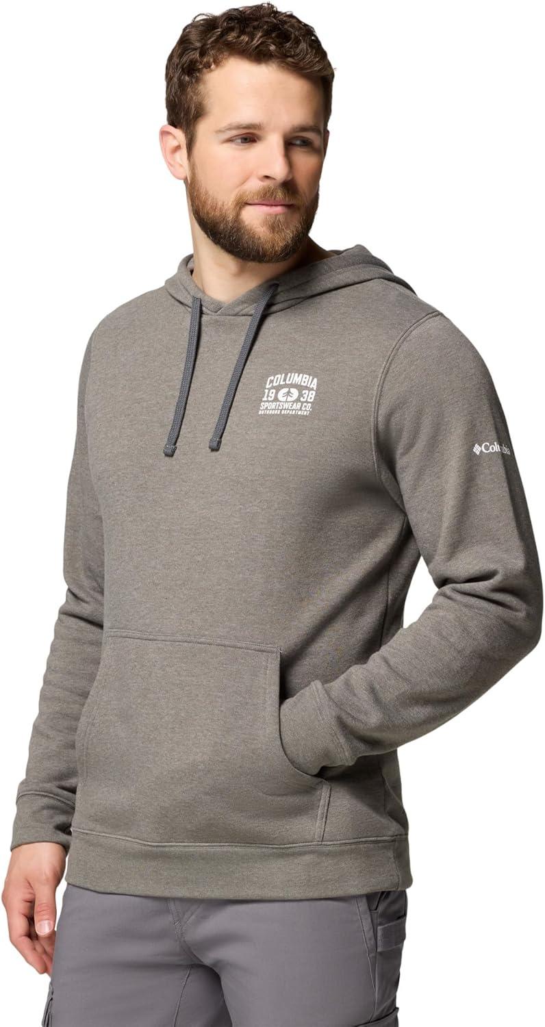 imageColumbia Mens Trek Graphic Hoodie Charcoal HeatherOutdoor Arch Large