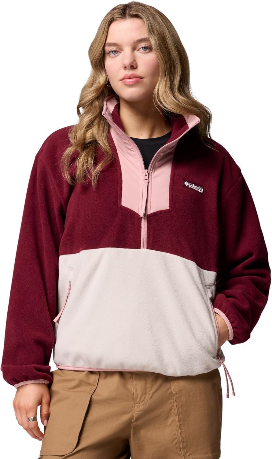 imageColumbia Womens Sequoia Grove 12 Zip FleeceRich WineDark StoneEraser Pink