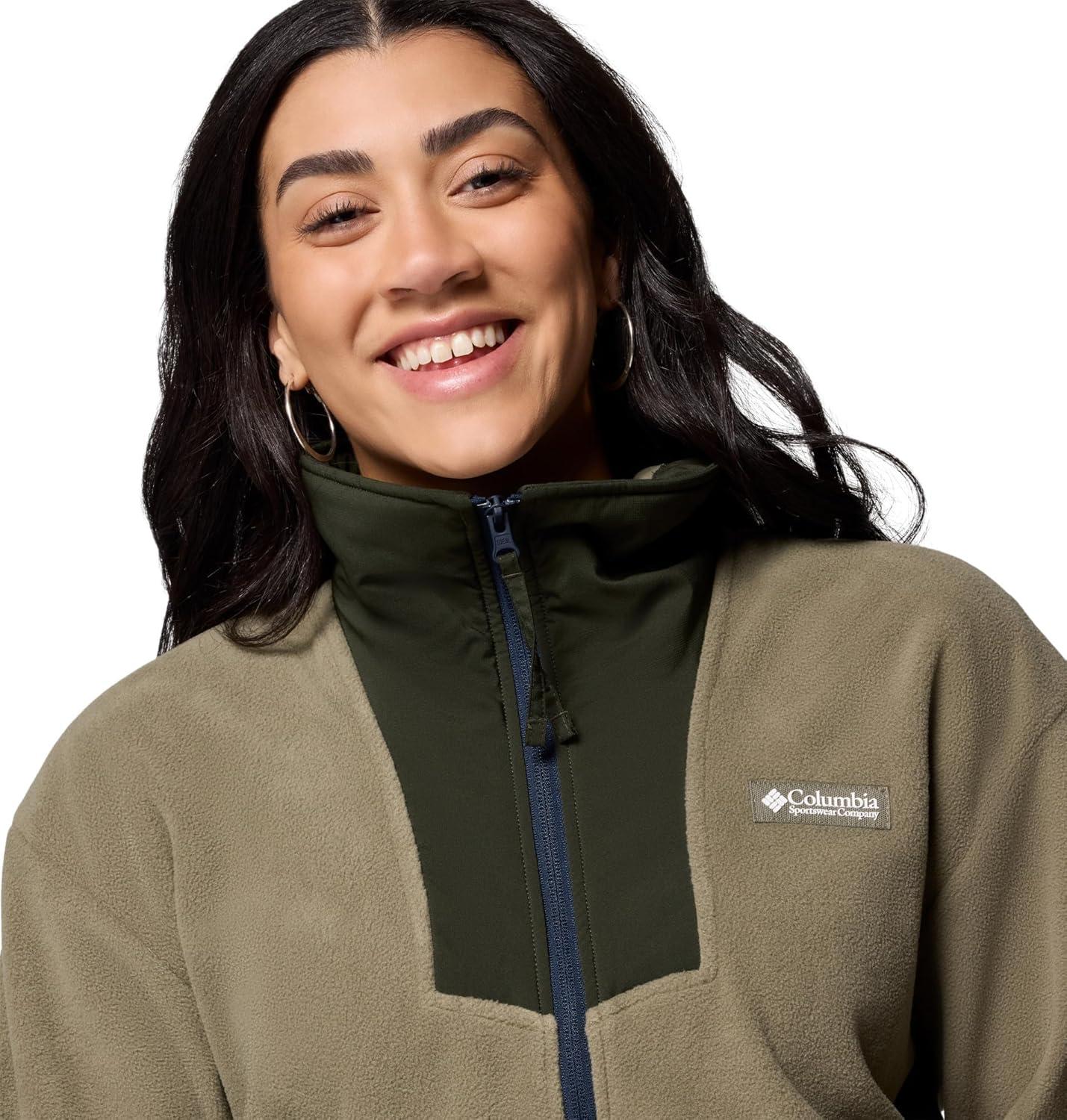 imageColumbia Womens Sequoia Grove 12 Zip FleeceStone GreenGreenscapeCollegiate Navy