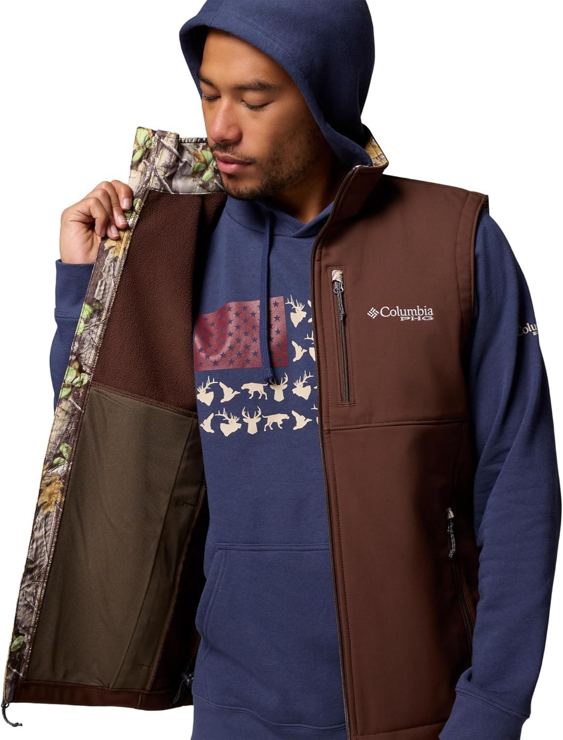 imageColumbia mens Phg Ascender II Softshell VestTobaccoTimberwoods Camo