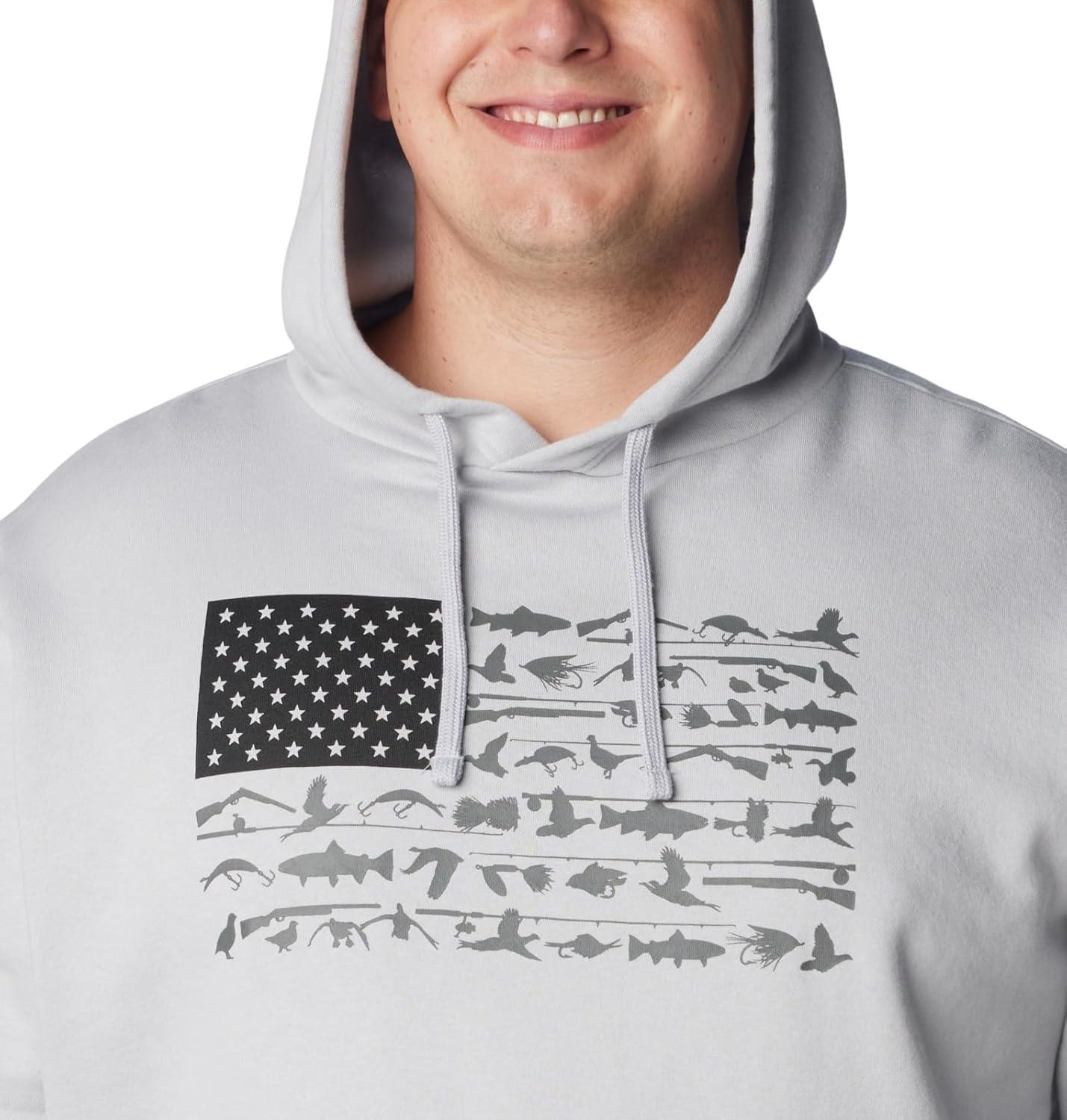 imageColumbia mens Phg Game Flag Ii HoodieHooded SweatshirtCool Grey Black Cast N Blast