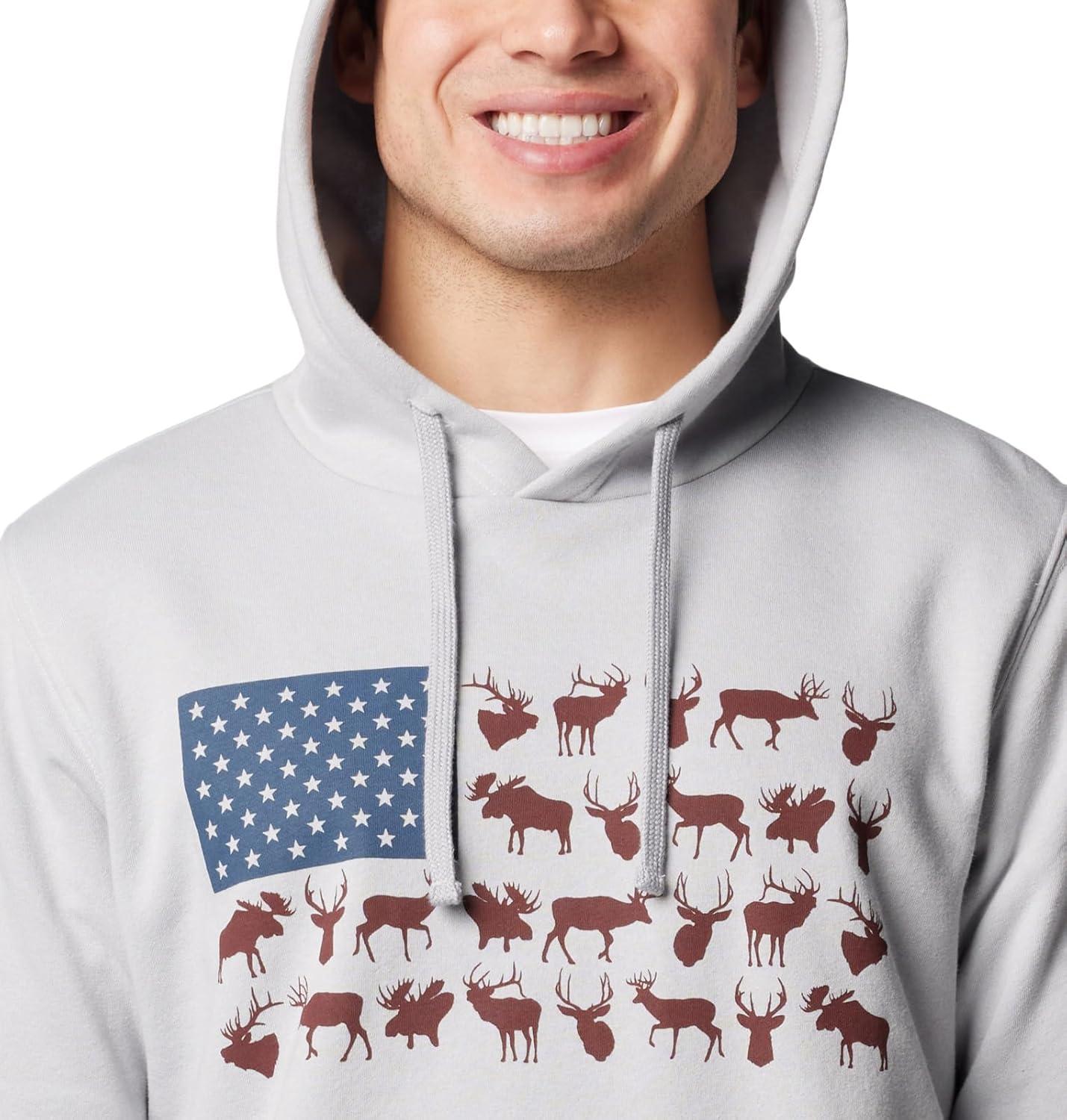 imageColumbia mens Phg Game Flag Ii HoodieHooded SweatshirtCool GreyZinc Big Game Flag