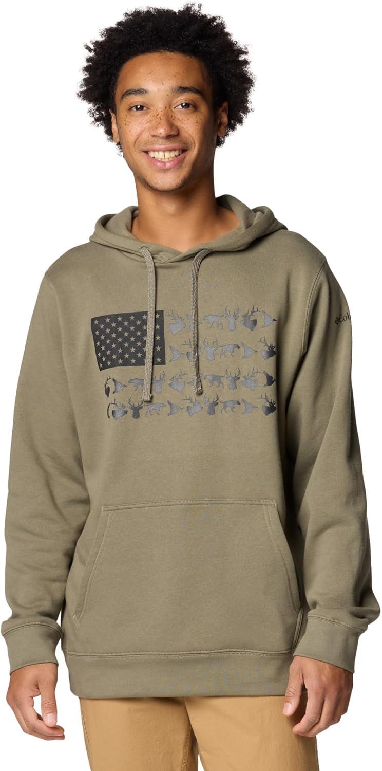 imageColumbia mens Phg Game Flag Ii HoodieHooded SweatshirtStone GreenBlack Hunt Flag