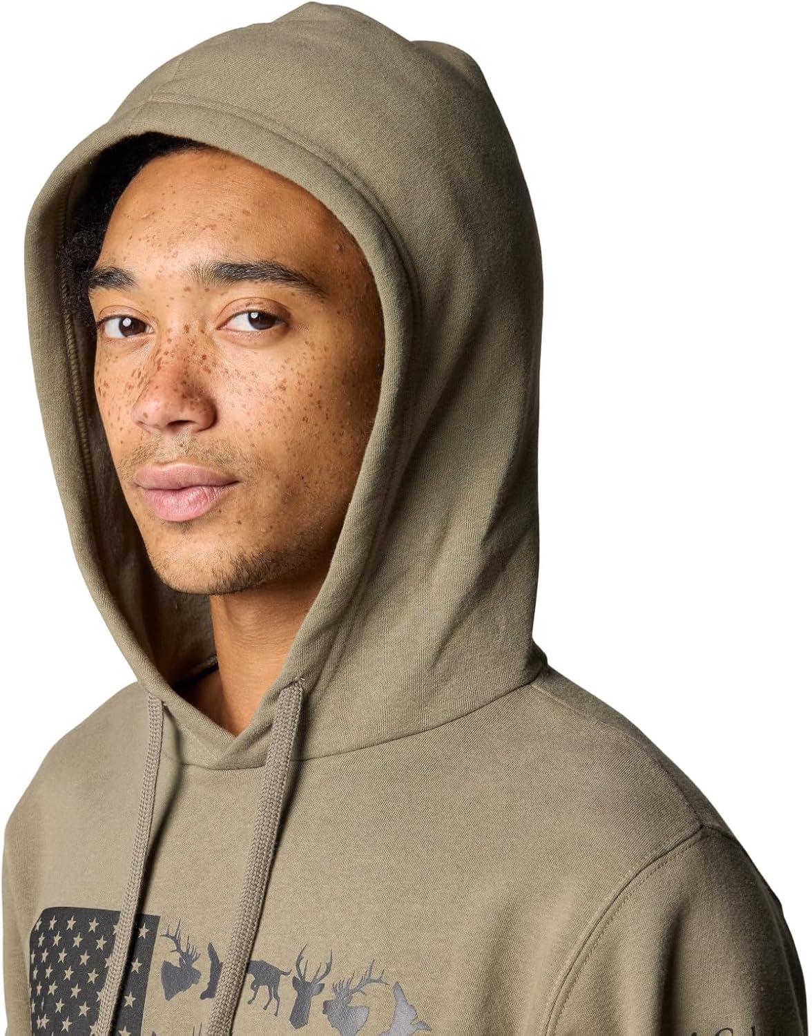 imageColumbia mens Phg Game Flag Ii HoodieHooded SweatshirtStone GreenBlack Hunt Flag