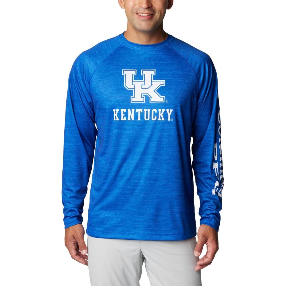 imageColumbia Mens Collegiate Terminal Tackle Heather Long Sleeve ShirtHiking ShirtUk Azul Heather