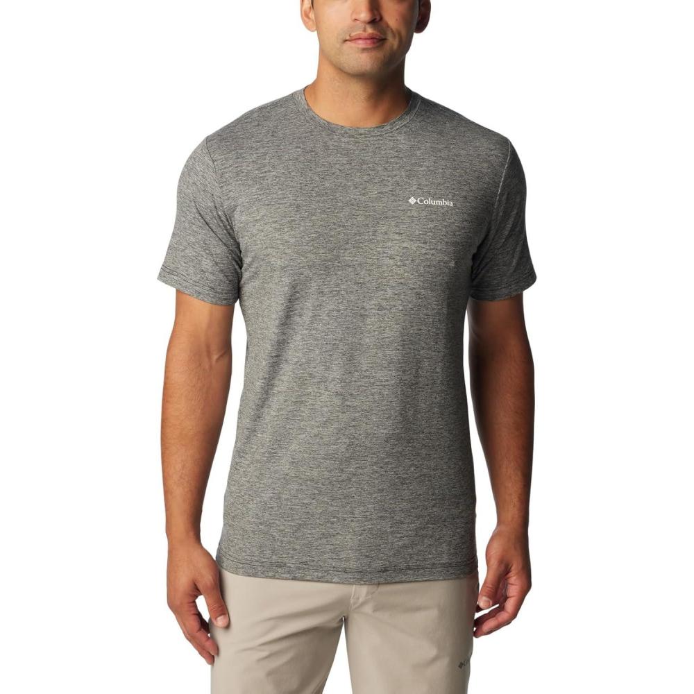 imageColumbia Mens Kwick Hike Back Graphic Short Sleeve TeeBlack HeatherMoonscape