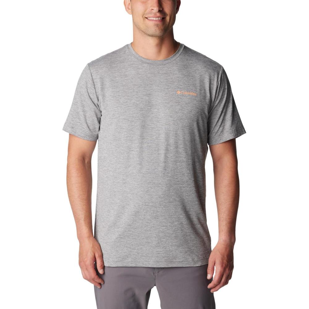 imageColumbia Mens Kwick Hike Back Graphic Short Sleeve TeeBoulder HeatherMoonscape