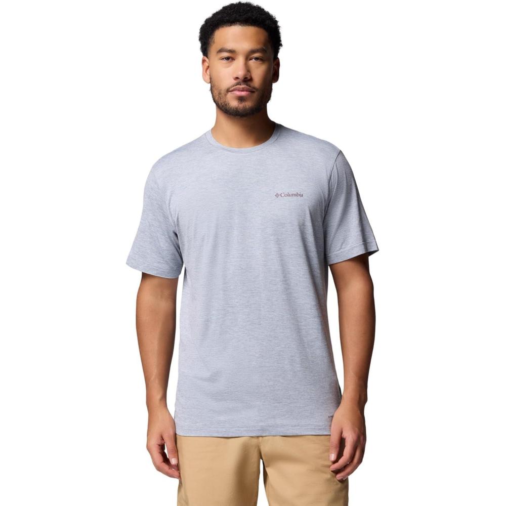 imageColumbia Mens Kwick Hike Back Graphic Short Sleeve TeeTradewinds Grey HeatherLinescape