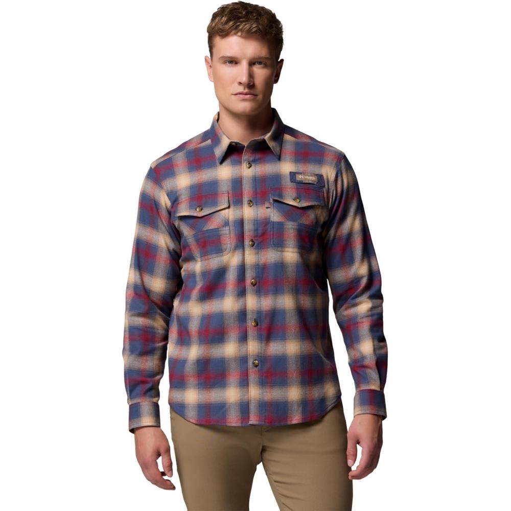 imageColumbia Mens Roughtail Stretch Flannel Long SleeveNocturnal Tracking Check