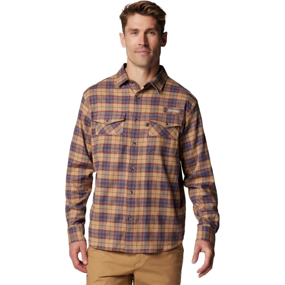 imageColumbia Mens Roughtail Stretch Flannel Long SleeveSahara Ombre Tartan