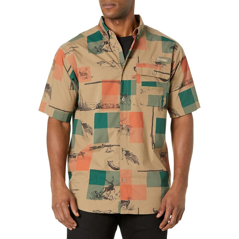 imageColumbia Mens Sharptail Short Sleeve ShirtSharptail Short Sleeve ShirtFlax Checkered Woodsman Print
